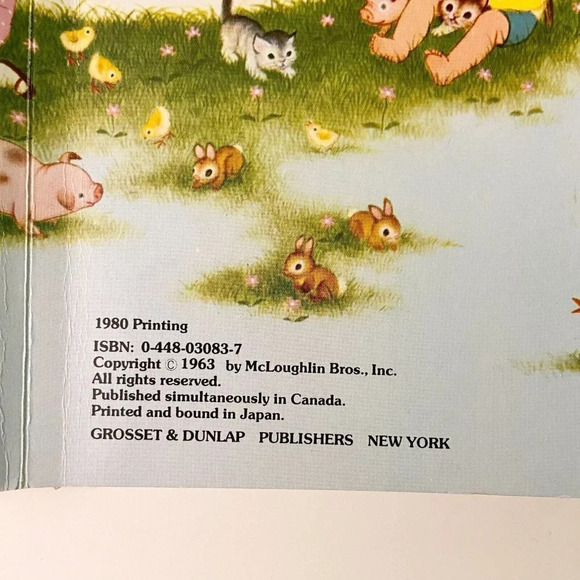 Vintage 1980 Baby Animals Book by Gyo Fujikawa  Grosset and Dunlap Japan - Picture 6 of 11